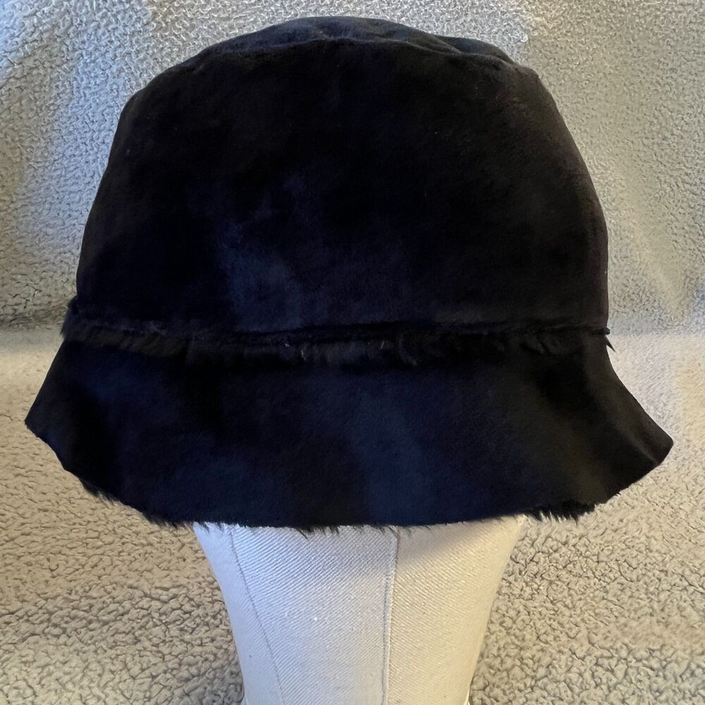 VINTAGE NILS Hat Womens Black  Faux Fur Acrylic  Polyester